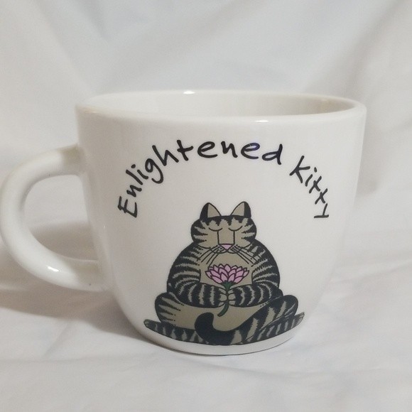 Kliban Cat Enlightened Kitty White Mug - Picture 1 of 5